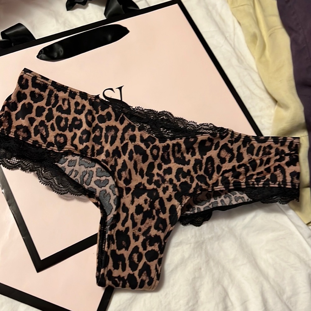 Victoria's Secret Leopard-Print Cheeky Panty in Brown and Black